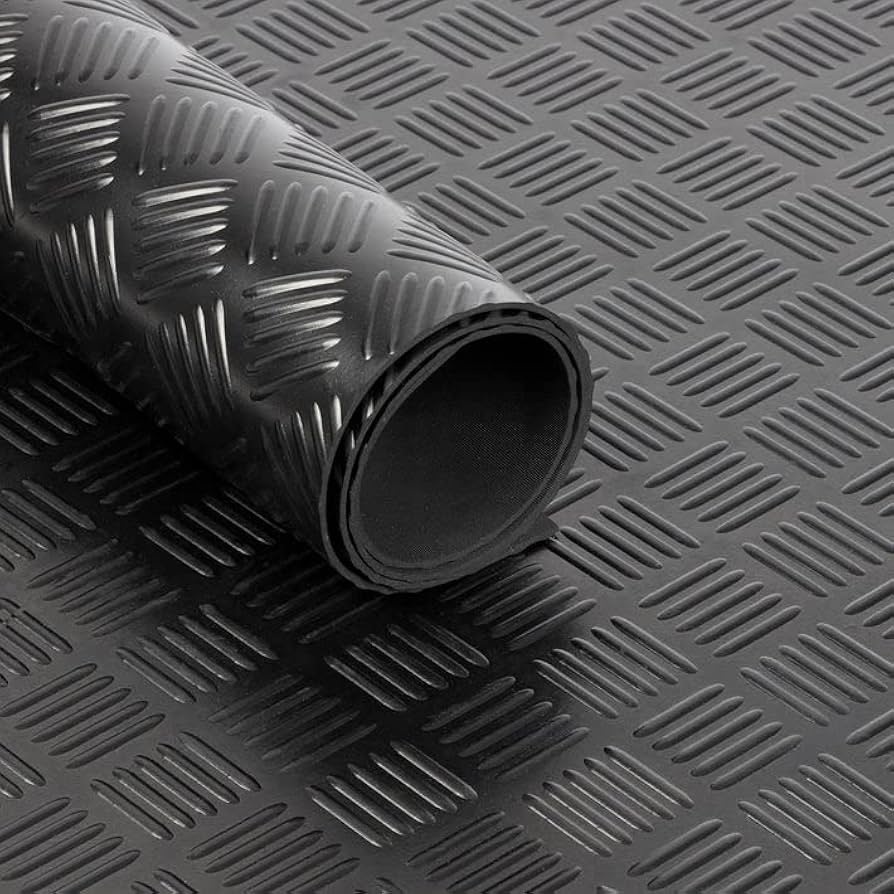 Bar Pattern Rubber Flooring Heavy Duty Matting (3mm Thick)
