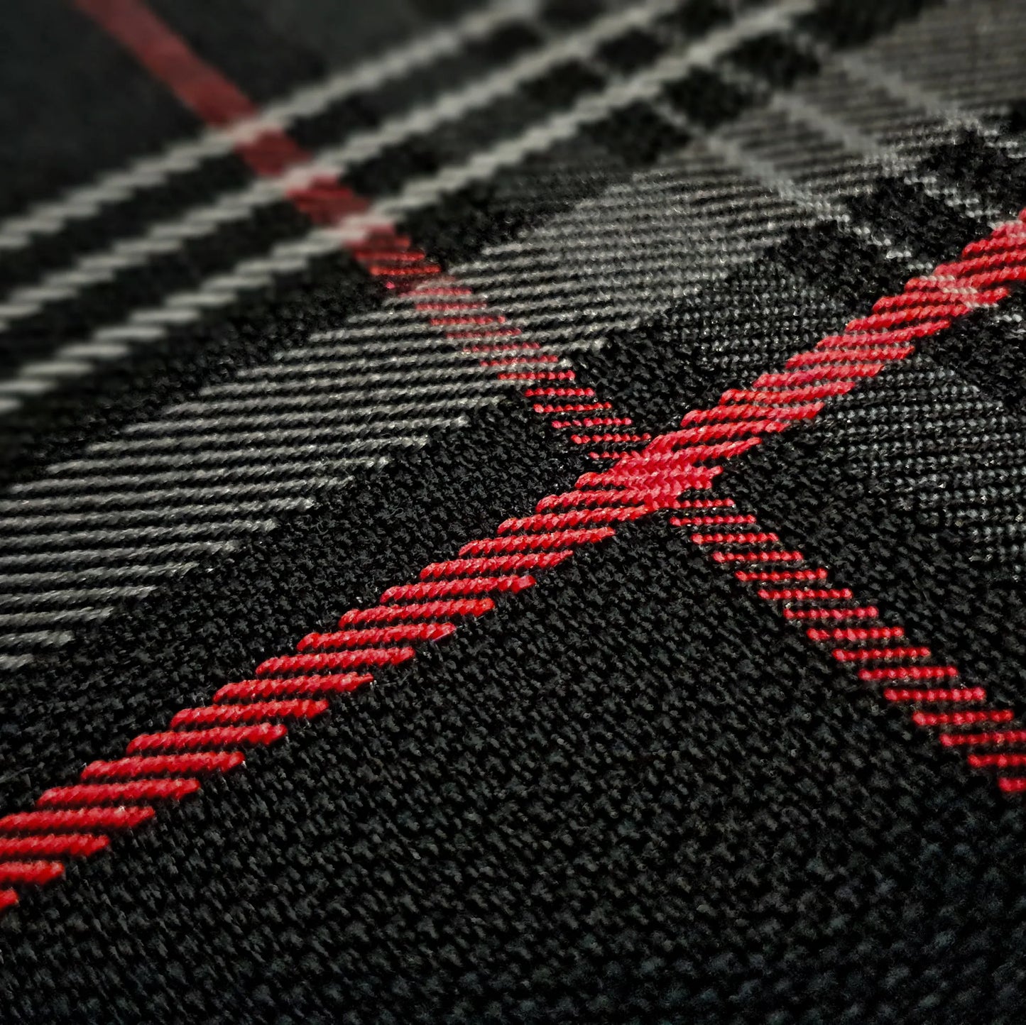 Tartan Fabric GTI Style Scrim Foam Backed - 30m Linear ( 1.5m wide )
