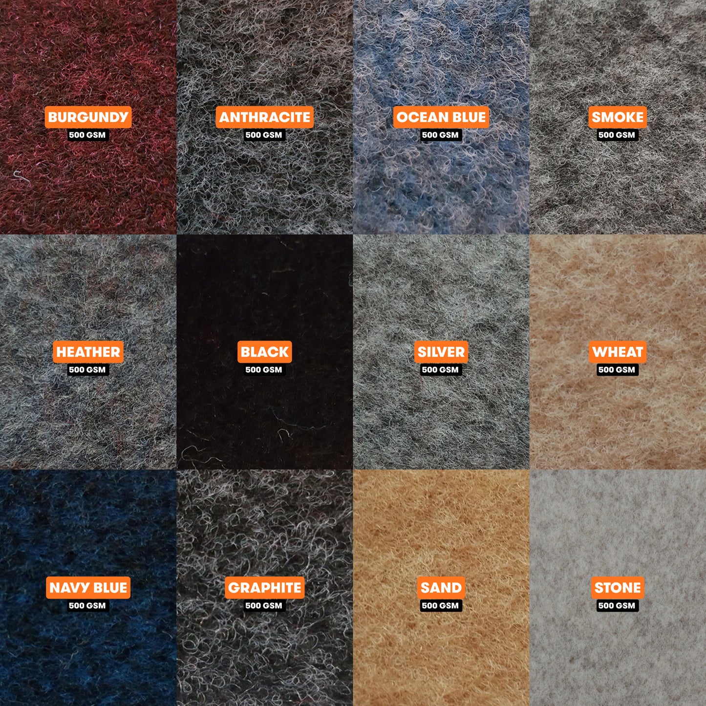 Sample VELTRIM Non-Stretch Carpet Lining (500 GSM)