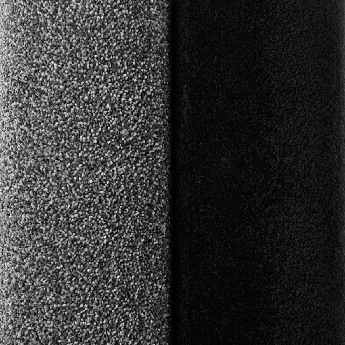 Gel back carpet in grey and black