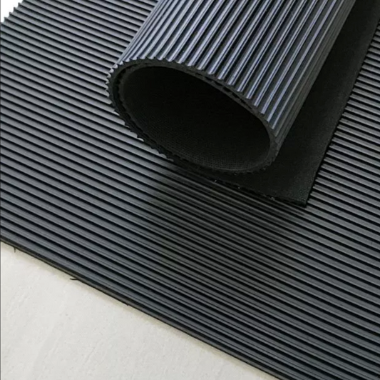 Ribbed Pattern Rubber Flooring Matting Rolls (3mm)
