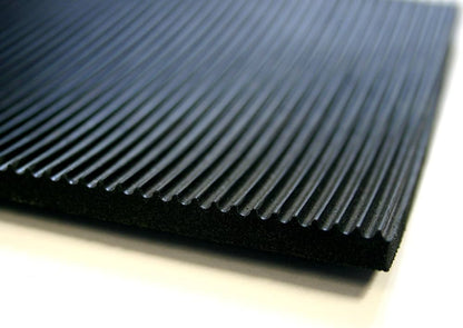 Ribbed Pattern Rubber Flooring Matting Rolls (3mm)