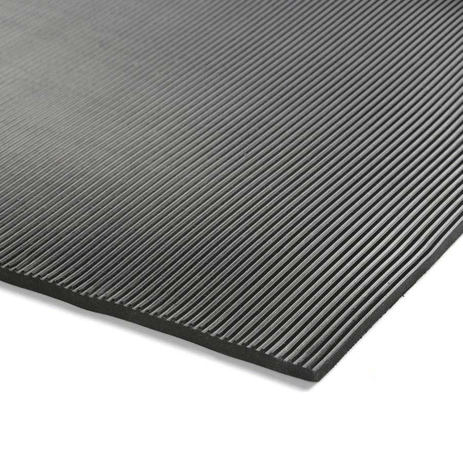 Ribbed Pattern Rubber Flooring Matting Rolls (3mm)