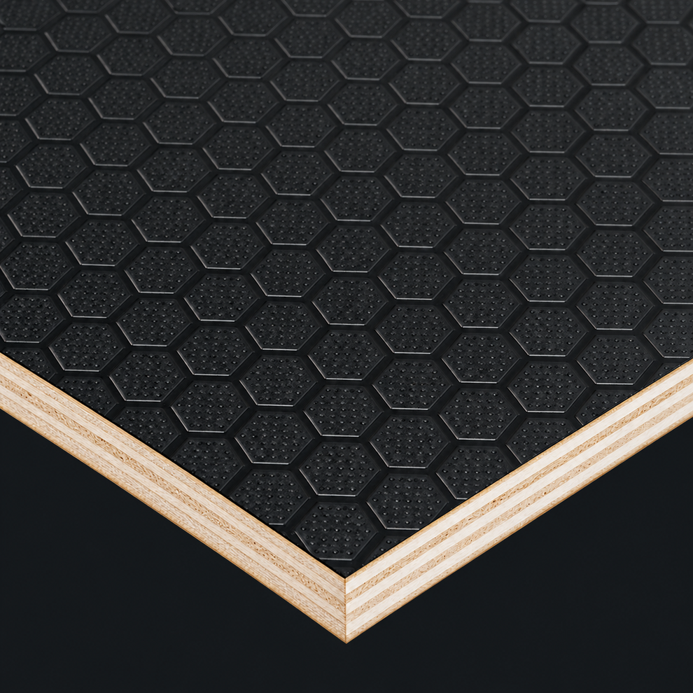 Black Hex Board Plywood 8x4, 9–18mm | Atlas Trade