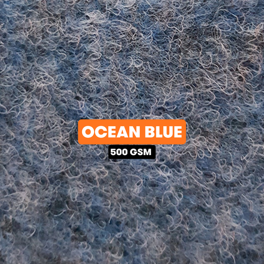 Ocean Blue VELTRIM Non-Stretch Carpet Lining (500 GSM)