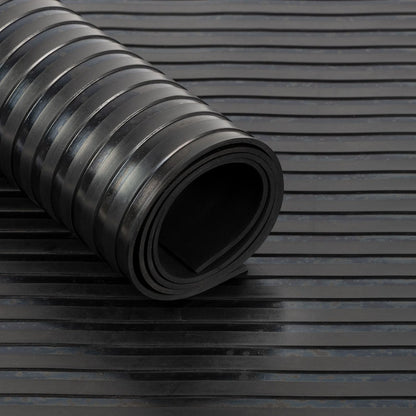 Ribbed Pattern Rubber Flooring Matting Rolls (3mm)