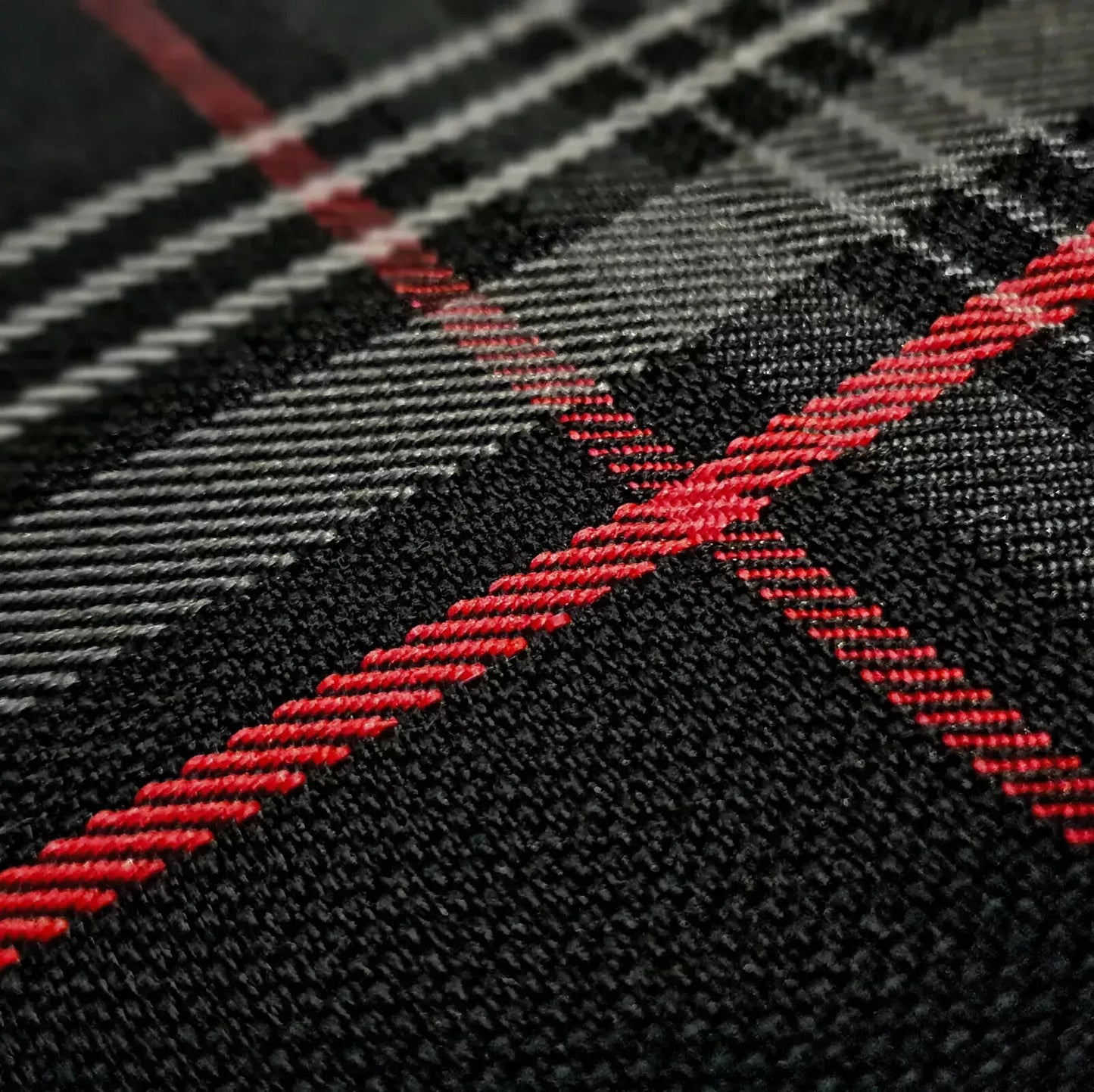 Tartan Vehicle Seat Upholstery Fabric (5mm Scrim)